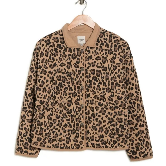 kenzie jeans Jackets & Blazers - Kenzie Cozy Quilted Jacket/ leopard print/ NWOT/ Large